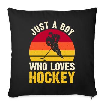 Hockey Eishockey Eishockeyspieler Geschenk - Sofa pillowcase 17,3'' x 17,3'' (45 x 45 cm) - black - Front