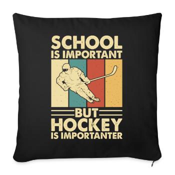 Hockey Eishockey Eishockeyspieler Geschenk - Sofa pillowcase 17,3'' x 17,3'' (45 x 45 cm) - black - Front