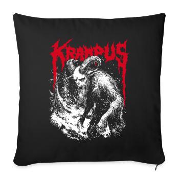 KRAMPERL SAINT-NICOLAS JOUR DE KRAMPUS PERCHTEN KRAMPUS - Housse de coussin décorative 45 x 45 cm - noir - Devant