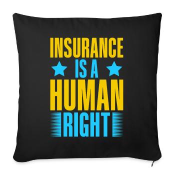 Insurance Agent Human Right Funny Insurance Broker - Sofa pillowcase 17,3'' x 17,3'' (45 x 45 cm) - black - Front