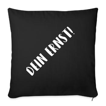 Your Ernst Diagonal Typo - Sofa pillowcase 17,3'' x 17,3'' (45 x 45 cm) - black - Front