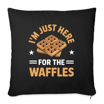 Butter Waffles Breakfast Fan Shirt - Sofa pillowcase 17,3'' x 17,3'' (45 x 45 cm) - black - Front