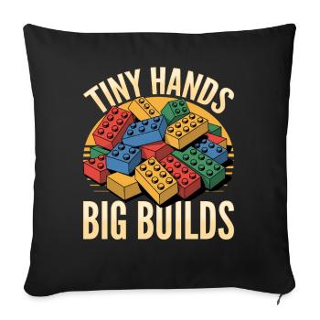 Blocs de construction Enfants Brick Builder - Housse de coussin décorative 45 x 45 cm - noir - Devant