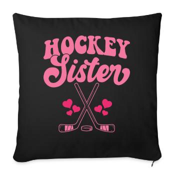 Hockey Eishockey Eishockeyspieler Geschenk - Sofa pillowcase 17,3'' x 17,3'' (45 x 45 cm) - black - Front