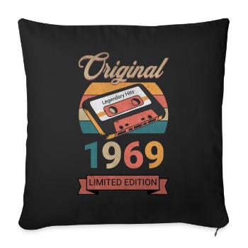 Original 1969 Édition Limitée Cadeau d’Anniversaire - Housse de coussin décorative 45 x 45 cm - noir - Devant