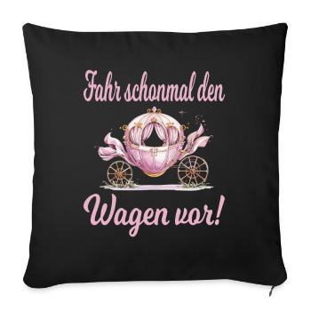 drive up the carriage: carriage for - Sofa pillowcase 17,3'' x 17,3'' (45 x 45 cm) - black - Front