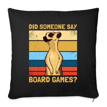Des jeux de société ? Jeu de société Jeu de société - Housse de coussin décorative 45 x 45 cm - noir - Devant