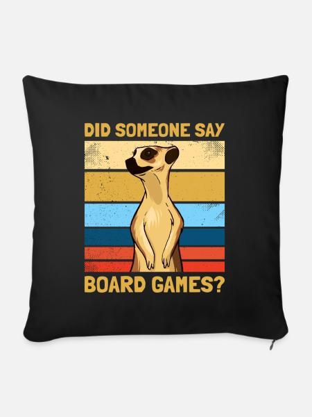 Board Games? Gesellschaftsspiel Brettspiel - Sofakissenbezug 45 x 45 cm - Schwarz