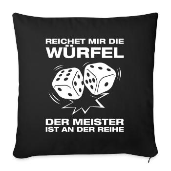 Dice Board Game Board Game - Sofa pillowcase 17,3'' x 17,3'' (45 x 45 cm) - black - Front