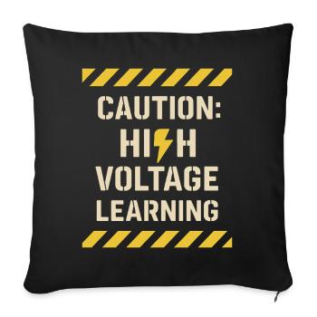 Apprentice electrician, student in the electrical trade - Sofa pillowcase 17,3'' x 17,3'' (45 x 45 cm) - black - Front