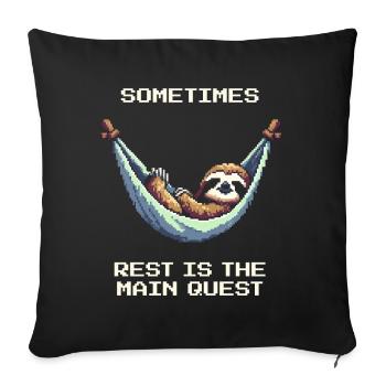 Parfois, le repos est la quête principale | Balance - Housse de coussin décorative 45 x 45 cm - noir - Devant