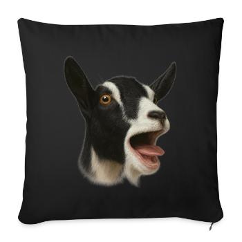 Goat Goat Breeding Goat Farmer Black Goat - Sofa pillowcase 17,3'' x 17,3'' (45 x 45 cm) - black - Front