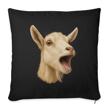 Goat Goat Farming Goat Farmer Goat Head Goats - Sofa pillowcase 17,3'' x 17,3'' (45 x 45 cm) - black - Front