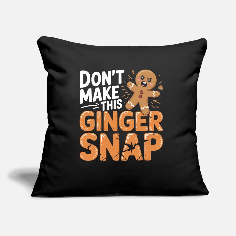 Ne faites pas craquer ce gingembre Housse de coussin décorative 45 x 45 cm