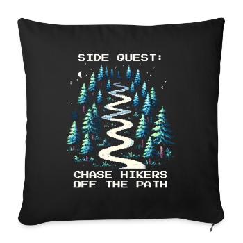 Side Quest: Hunting Wanderers | Ranger - Sofa pillowcase 17,3'' x 17,3'' (45 x 45 cm) - black - Front