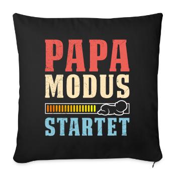 Werdender Vater PAPA MODUS STARTET Lustiges - Sofakissenbezug 45 x 45 cm - Schwarz - Vorne