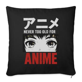 Jamais trop vieux pour la conception de streetwear d’anime au Japon - Housse de coussin décorative 45 x 45 cm - noir - Devant