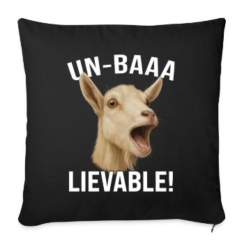 Goat Goat Farming Goat Farmer Goat Open Mouth - Sofa pillowcase 17,3'' x 17,3'' (45 x 45 cm) - black - Front