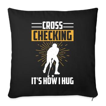 Hockey Eishockey Eishockeyspieler Geschenk - Sofa pillowcase 17,3'' x 17,3'' (45 x 45 cm) - black - Front