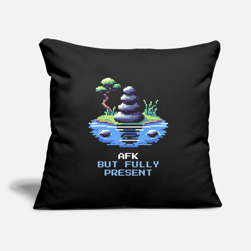AFK, but fully present | Mindfulness, Meditation Sofa pillowcase 17,3'' x 17,3'' (45 x 45 cm)