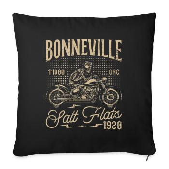 Bonneville Salt Flats Motorrad Geburtstag 1920 - Sofakissenbezug 45 x 45 cm - Schwarz - Vorne