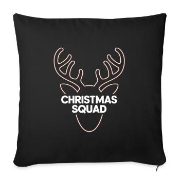 Neon Deer Antlers Escouade de Noël - Housse de coussin décorative 45 x 45 cm - noir - Devant