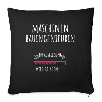 Ingénieur mécanique Études de génie mécanique Profession - Housse de coussin décorative 45 x 45 cm - noir - Devant
