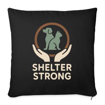 Employé de refuge, bénévole pour le sauvetage des animaux - Housse de coussin décorative 45 x 45 cm - noir - Devant