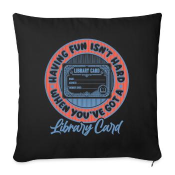 Bibliothécaire de jour Bibliothécaire de lecture - Housse de coussin décorative 45 x 45 cm - noir - Devant