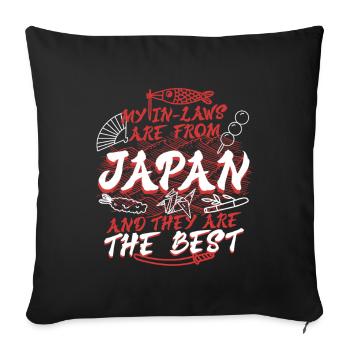 Belle-mère japonaise Japon - Housse de coussin décorative 45 x 45 cm - noir - Devant