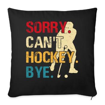 Hockey Eishockey Eishockeyspieler Geschenk - Sofa pillowcase 17,3'' x 17,3'' (45 x 45 cm) - black - Front
