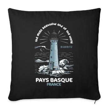 Basque Country The Most Beautiful Place in the World Pride - Sofa pillowcase 17,3'' x 17,3'' (45 x 45 cm) - black - Front