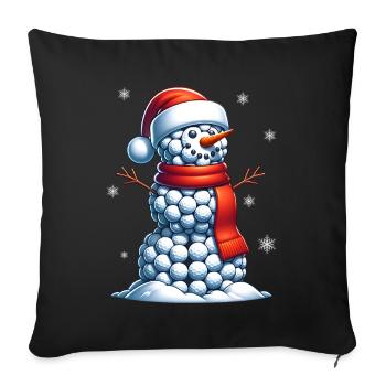 GOlf Christmas Sports Santa Claus - Sofa pillowcase 17,3'' x 17,3'' (45 x 45 cm) - black - Front