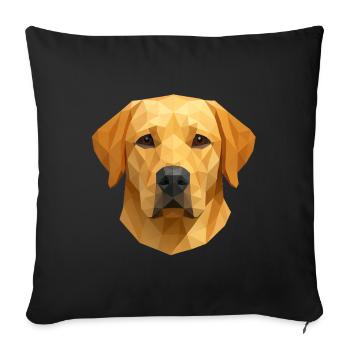 Polygon Labrador Retriever Gift - Sofa pillowcase 17,3'' x 17,3'' (45 x 45 cm) - black - Front