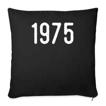 Awesome since 1975 | 1975 Gift - Sofa pillowcase 17,3'' x 17,3'' (45 x 45 cm) - black - Front
