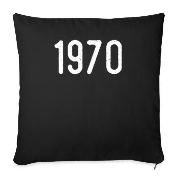 Awesome since 1970 | 1970 gift - Sofa pillowcase 17,3'' x 17,3'' (45 x 45 cm) - black - Front