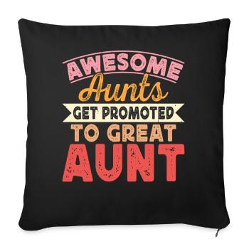 Tante Cadeau Meilleure Tante Du Monde - Housse de coussin décorative 45 x 45 cm - noir - Devant