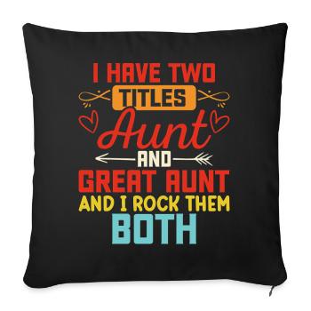 Tante Cadeau Meilleure Tante Du Monde - Housse de coussin décorative 45 x 45 cm - noir - Devant