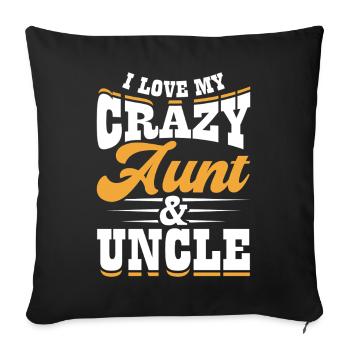 Best Aunt Uncle in the World Gift - Sofa pillowcase 17,3'' x 17,3'' (45 x 45 cm) - black - Front