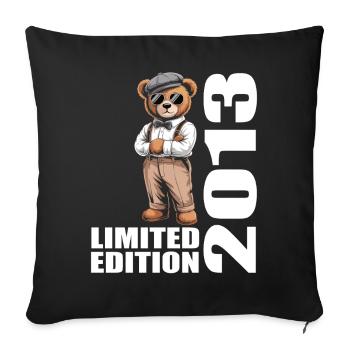2013 Limited Edition Bär Geburtstag 2013 - Sofakissenbezug 45 x 45 cm - Schwarz - Vorne