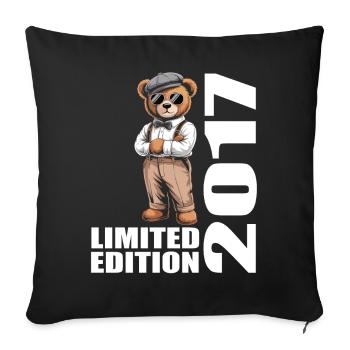 2017 Édition Limitée Ours Anniversaire 2017 - Housse de coussin décorative 45 x 45 cm - noir - Devant