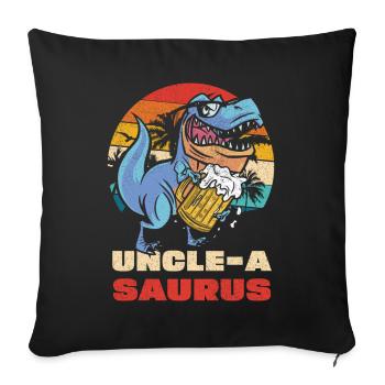 UncleASaurus Bierheld - Sofakissenbezug 45 x 45 cm - Schwarz - Vorne