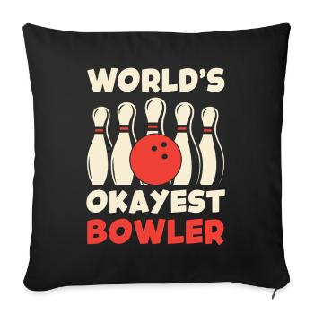 Le quilleur le plus correct du monde - Housse de coussin décorative 45 x 45 cm - noir - Devant