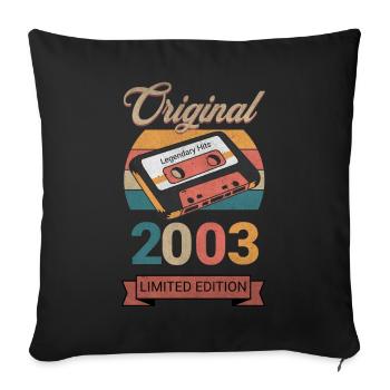 Original 2003 Édition Limitée Cadeau d’Anniversaire - Housse de coussin décorative 45 x 45 cm - noir - Devant