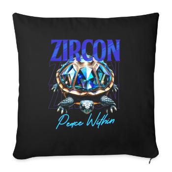 Birthstone Zircon December - Sofa pillowcase 17,3'' x 17,3'' (45 x 45 cm) - black - Front