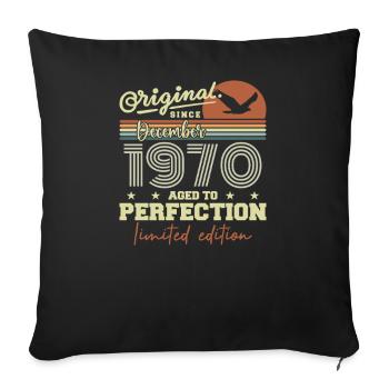 55th Anniversary | Original December 1970 - Sofa pillowcase 17,3'' x 17,3'' (45 x 45 cm) - black - Front