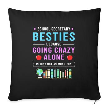 Secrétaire d’école Secrétaire d’école - Housse de coussin décorative 45 x 45 cm - noir - Devant