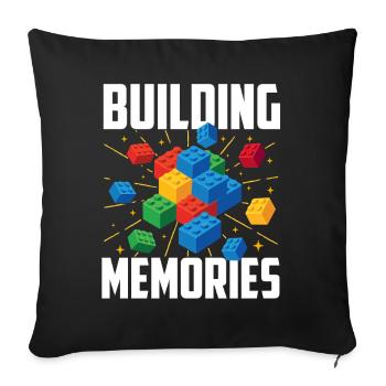Building Memories Brick Builder Block Building - Sofakissenbezug 45 x 45 cm - Schwarz - Vorne