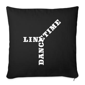 Crossword Line Dance Time - Sofa pillowcase 17,3'' x 17,3'' (45 x 45 cm) - black - Front