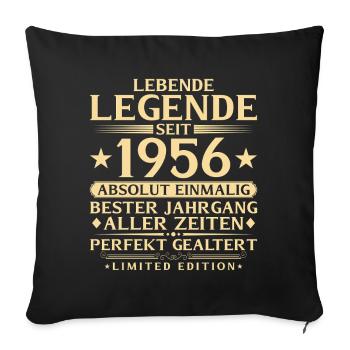 1956 Year Legend 70th Birthday Gift - Sofa pillowcase 17,3'' x 17,3'' (45 x 45 cm) - black - Front